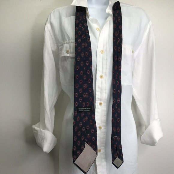 Christian Dior Blue 3.5" x 58" Diamond Print - Picture 7 of 8